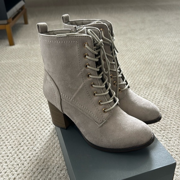 Journee Collection Shoes - NWOT-Journey-Grey Suede boots- Size 7